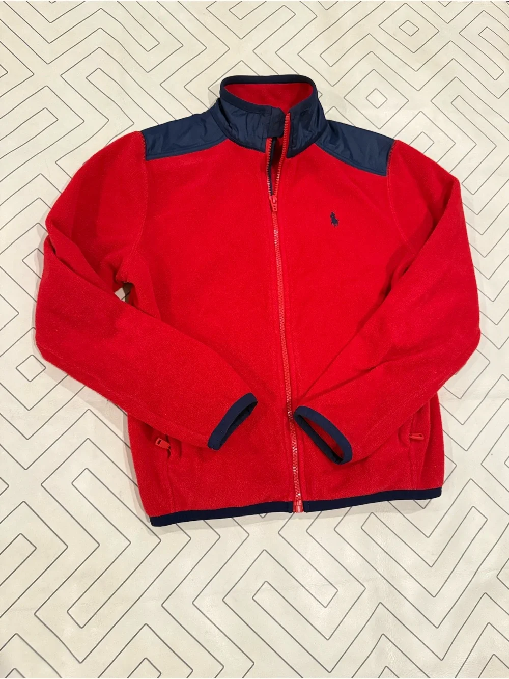 Polo by Ralph Lauren Kids Red & Navy Fleece Zip Jacket